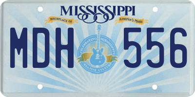 MS license plate MDH556