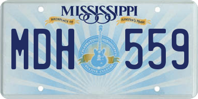 MS license plate MDH559
