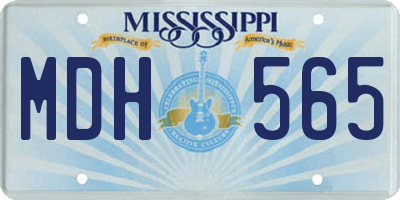 MS license plate MDH565