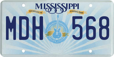 MS license plate MDH568
