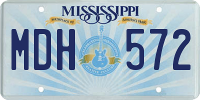 MS license plate MDH572