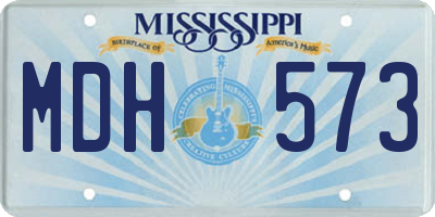 MS license plate MDH573