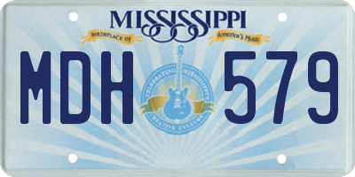 MS license plate MDH579
