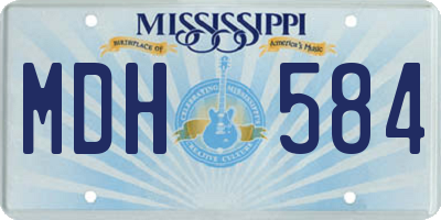 MS license plate MDH584
