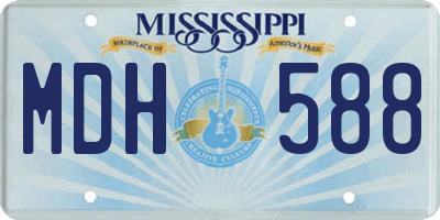 MS license plate MDH588