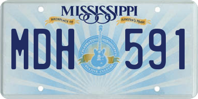 MS license plate MDH591