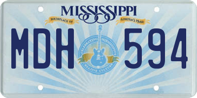 MS license plate MDH594