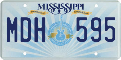 MS license plate MDH595
