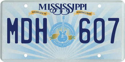 MS license plate MDH607