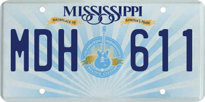 MS license plate MDH611
