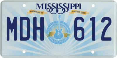 MS license plate MDH612
