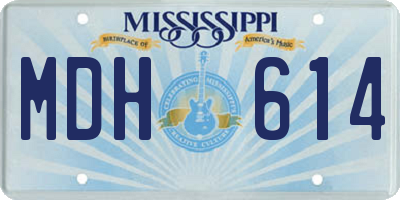 MS license plate MDH614
