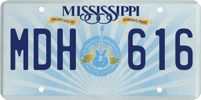 MS license plate MDH616