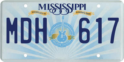 MS license plate MDH617