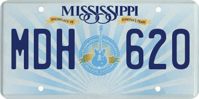 MS license plate MDH620