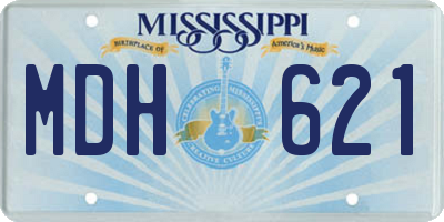 MS license plate MDH621