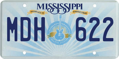 MS license plate MDH622