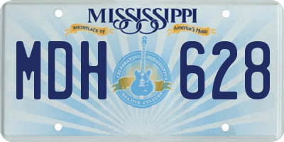 MS license plate MDH628