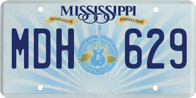 MS license plate MDH629