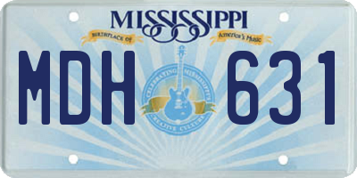 MS license plate MDH631