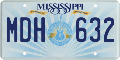 MS license plate MDH632