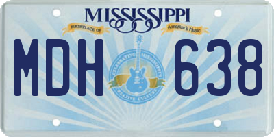 MS license plate MDH638