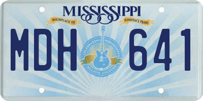 MS license plate MDH641