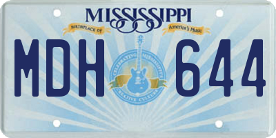 MS license plate MDH644