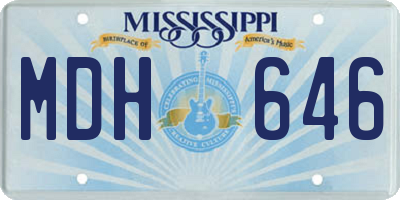 MS license plate MDH646