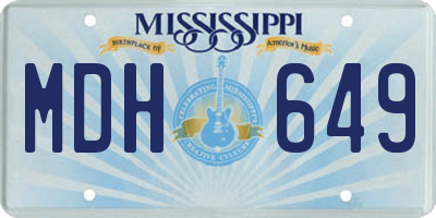 MS license plate MDH649