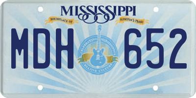 MS license plate MDH652