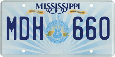 MS license plate MDH660