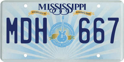MS license plate MDH667