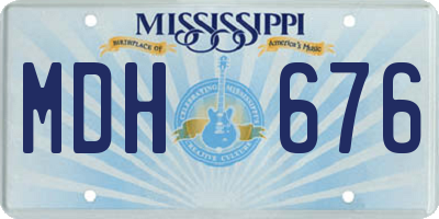 MS license plate MDH676