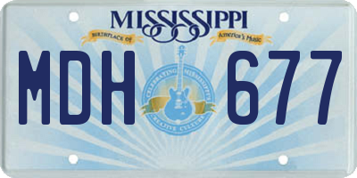 MS license plate MDH677