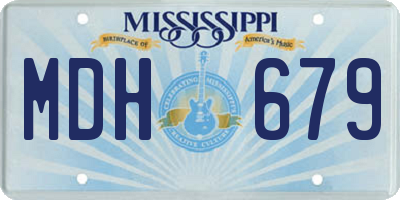 MS license plate MDH679