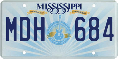 MS license plate MDH684