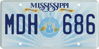 MS license plate MDH686