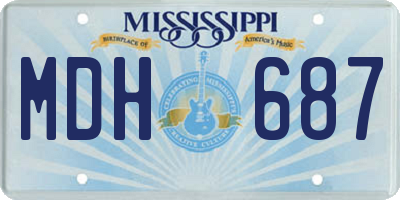 MS license plate MDH687
