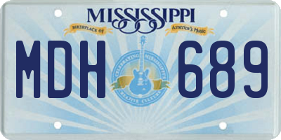 MS license plate MDH689