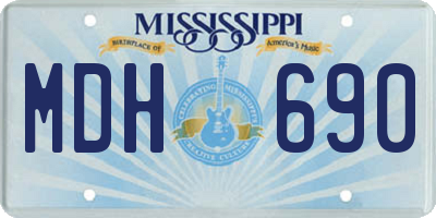 MS license plate MDH690