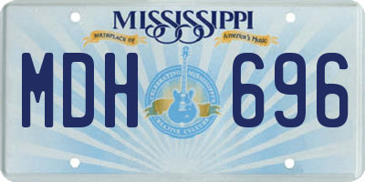 MS license plate MDH696