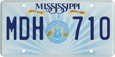 MS license plate MDH710