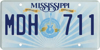 MS license plate MDH711