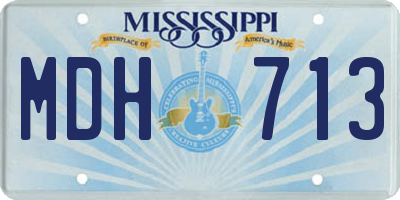 MS license plate MDH713