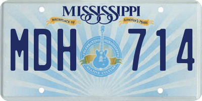MS license plate MDH714