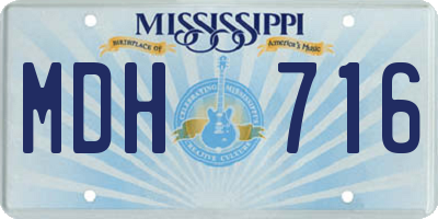 MS license plate MDH716