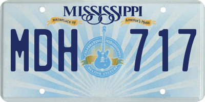 MS license plate MDH717