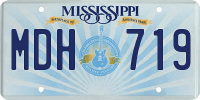 MS license plate MDH719