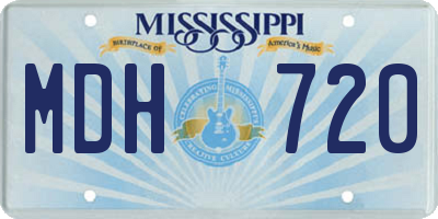 MS license plate MDH720
